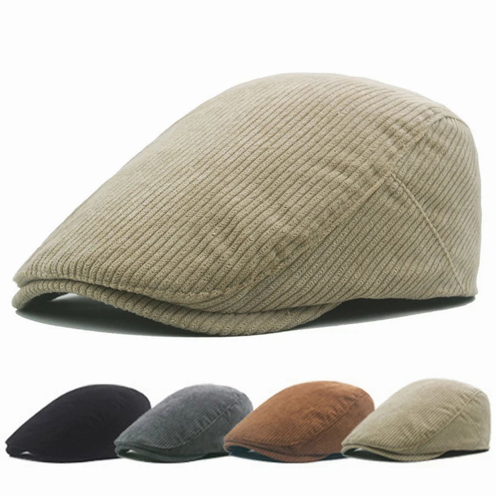 Bret Homme Vintage en Velours C?tel - Velvet fashion-beret