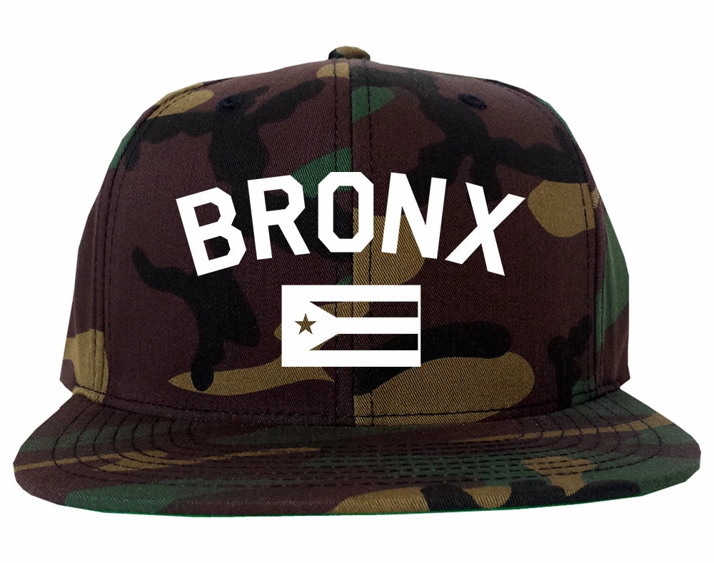 Bronx Puerto Rico Flag Mens Snapback Hat