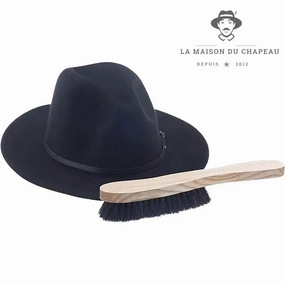 Brosse  Chapeau Bois Massif et Poils Naturels fashion-beret