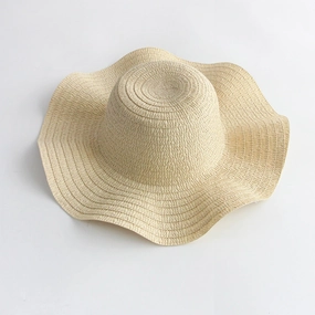 Bulk DIY Flat-Brim Straw Hat Summer spring-straw-hat