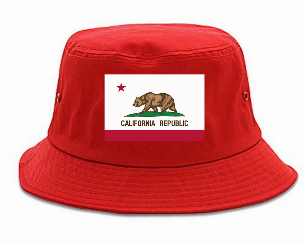 California State Flag CA Chest Mens Bucket Hat