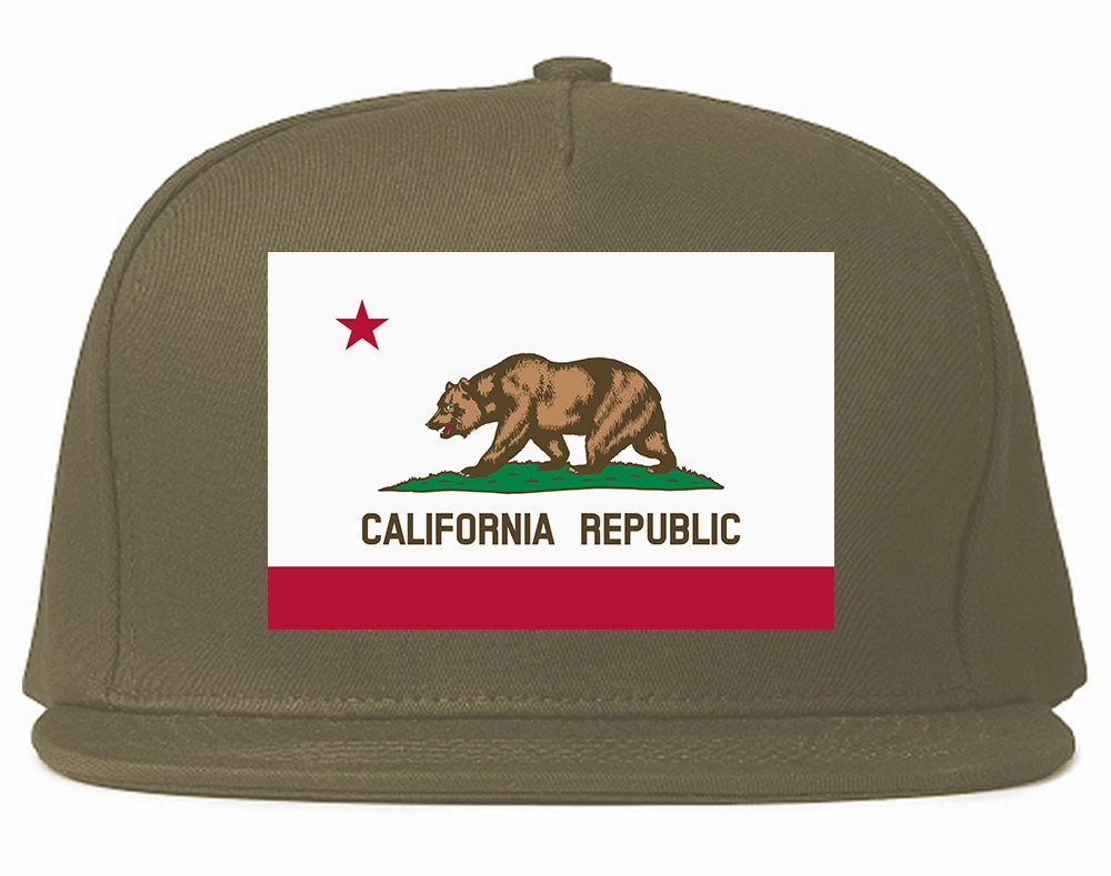California State Flag CA Chest Mens Snapback Hat