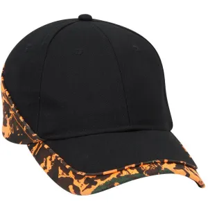 Camouflage Piping Design Brushed Cotton Blend Twill Six Panel Low Profile Baseball Cap casual-dad-hat