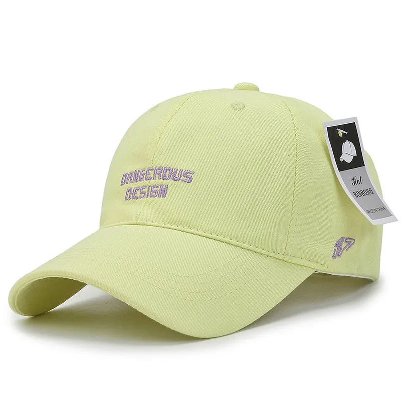 Candy Color Letter Trendy Embroidered Baseball Cap casual-baseball-cap