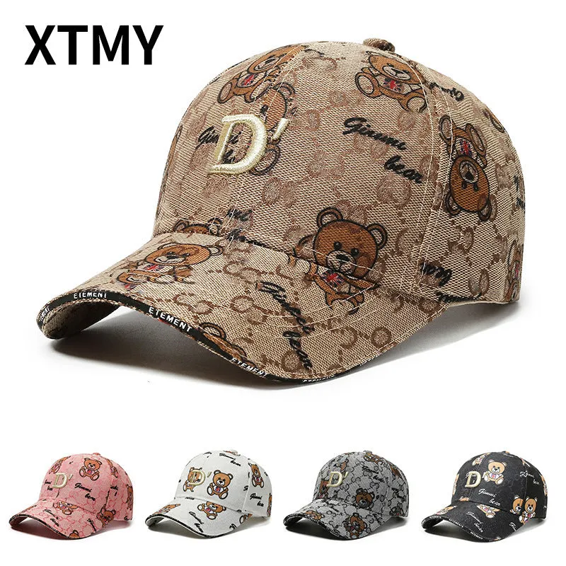 Cartoon Bear Sun Protection Duckbill Cap casual-baseball-cap