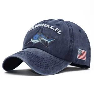 Cartoon Washed Shark Cap casual-baseball-cap