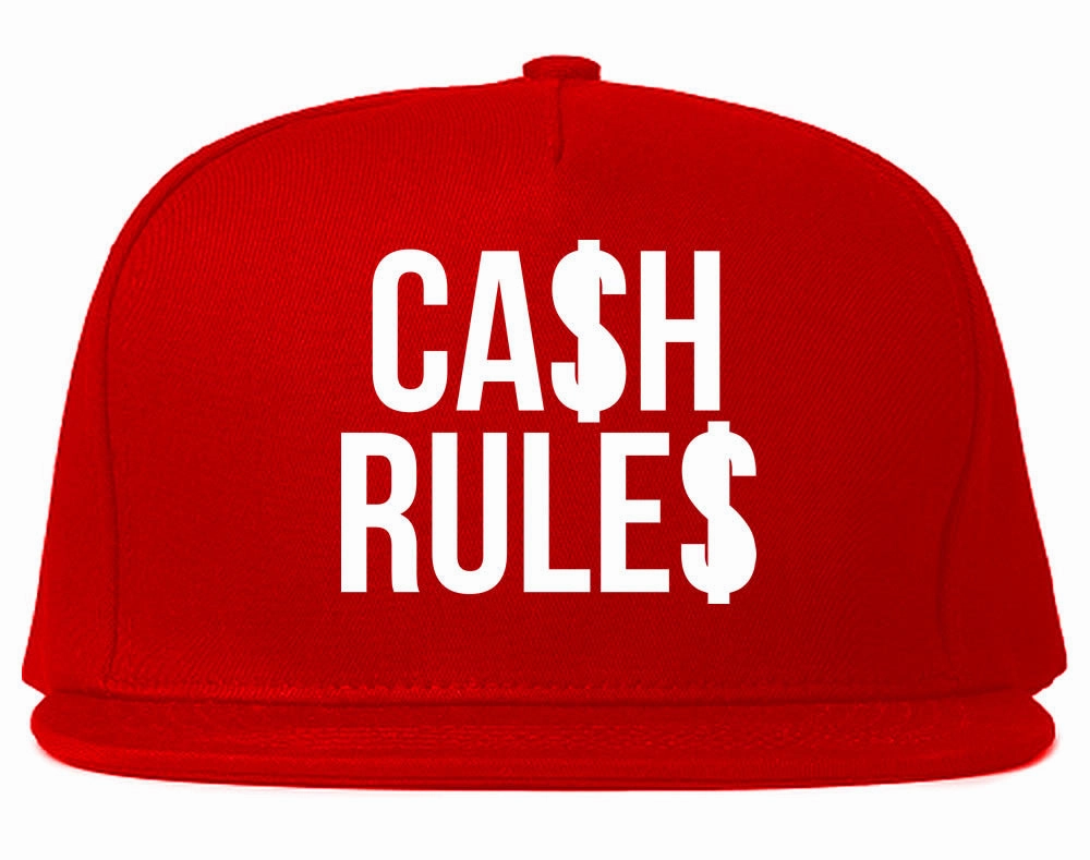 Cash Rules Snapback Hat Cap