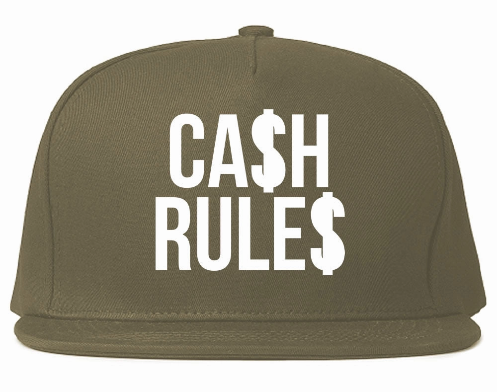 Cash Rules Snapback Hat Cap