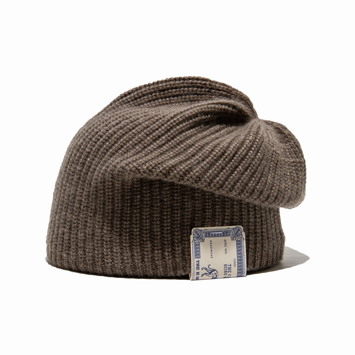CASHMERE LOOSE KNIT CAP - Beige