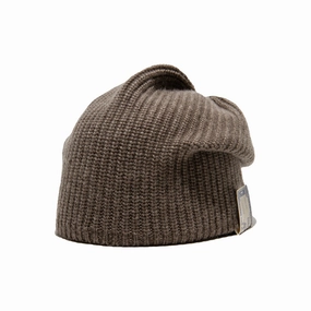 CASHMERE LOOSE KNIT CAP - Beige winter-knitted-hat