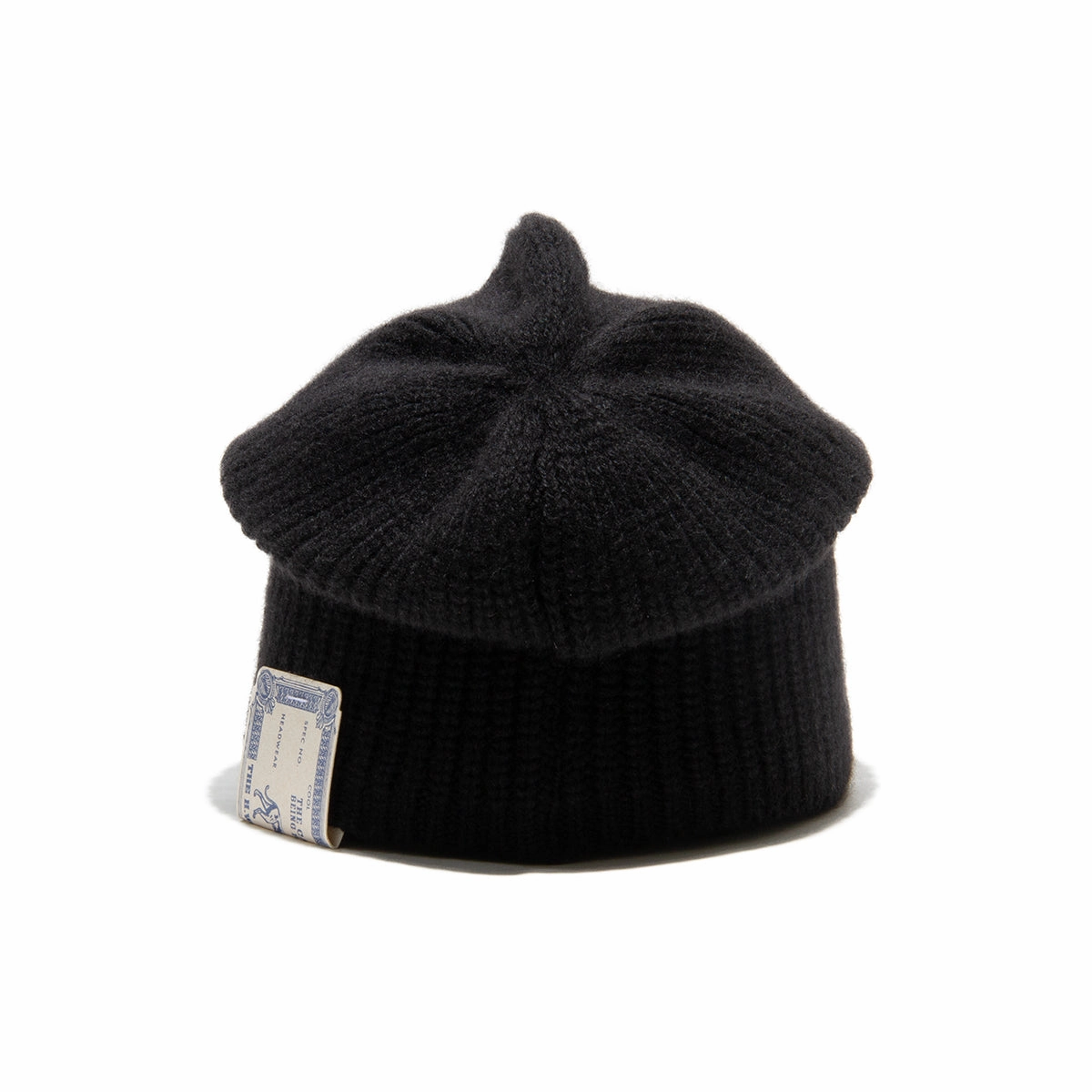 CASHMERE LOOSE KNIT CAP - Black
