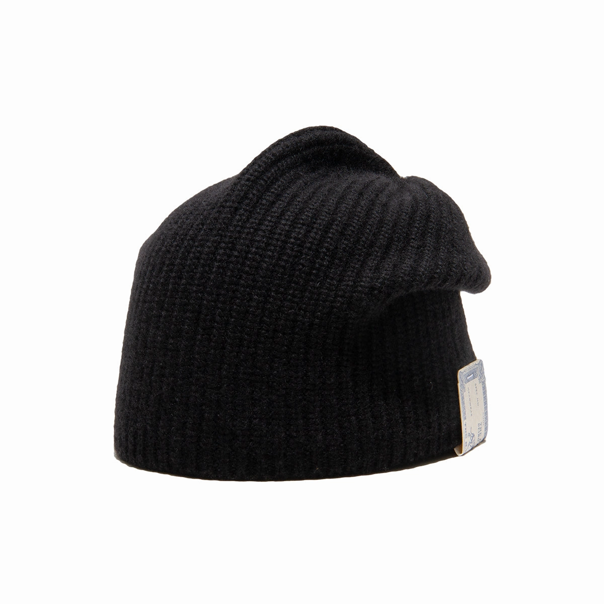 CASHMERE LOOSE KNIT CAP - Black winter-knitted-hat