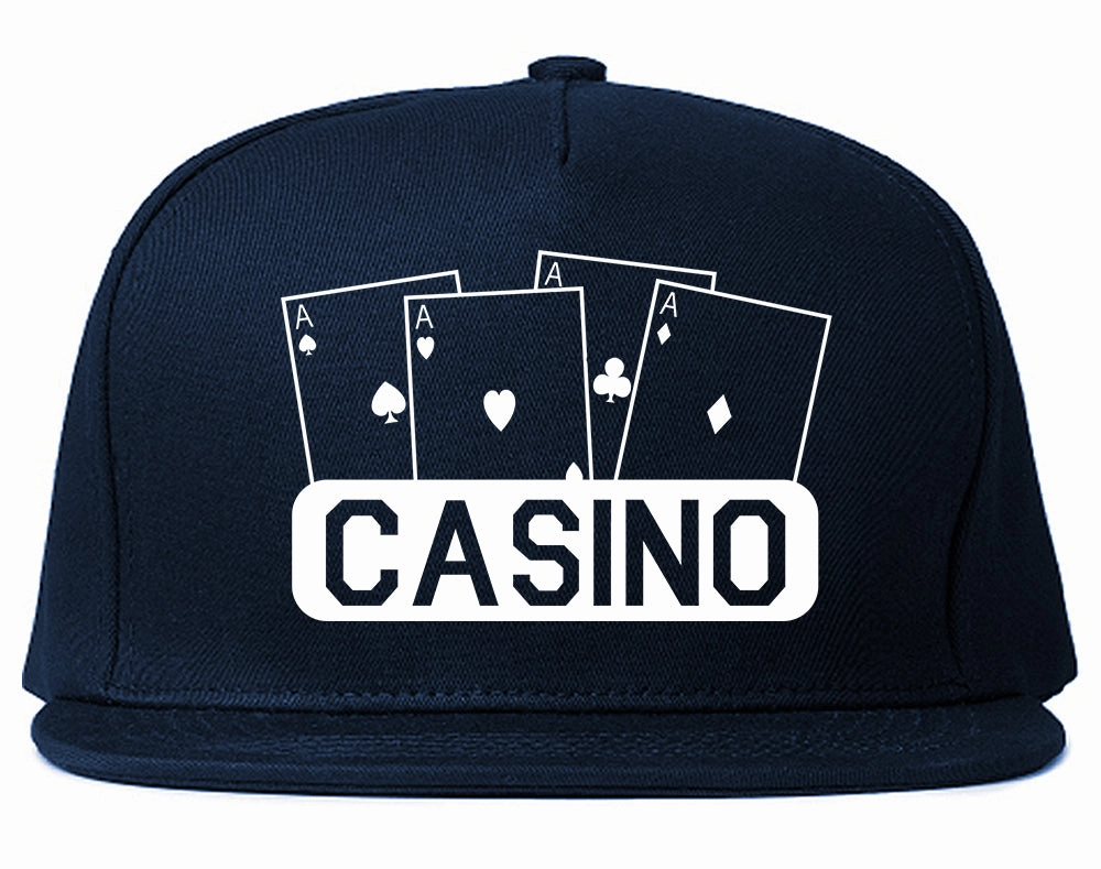 Casino Ace Cards Mens Snapback Hat