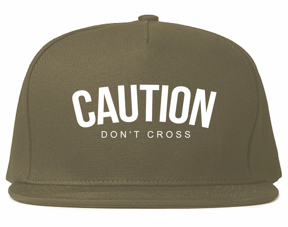 Caution Dont Cross Mens Snapback Hat