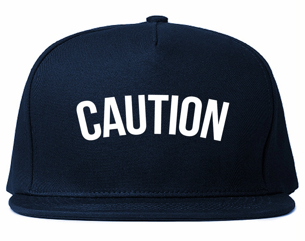 Caution Mens Snapback Hat