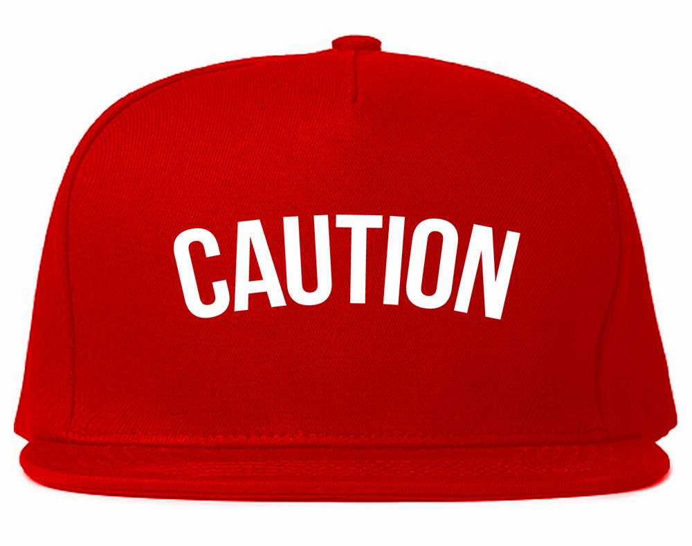 Caution Mens Snapback Hat
