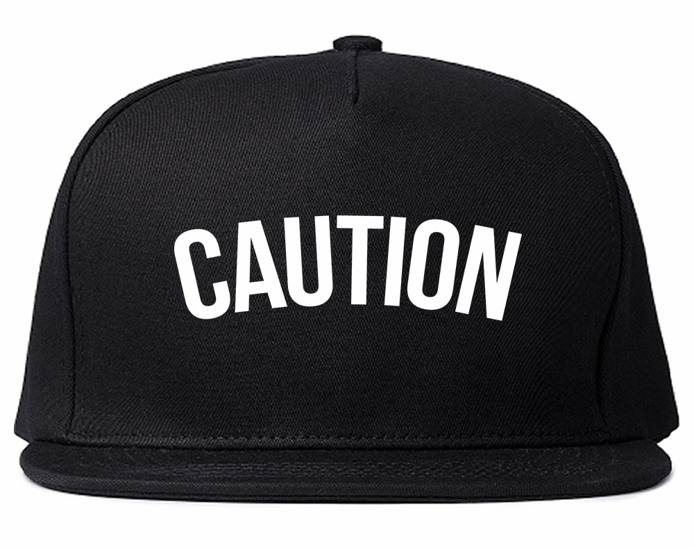Caution Mens Snapback Hat