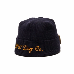 CHAIN 40S BEANIE - Navy winter-knitted-hat