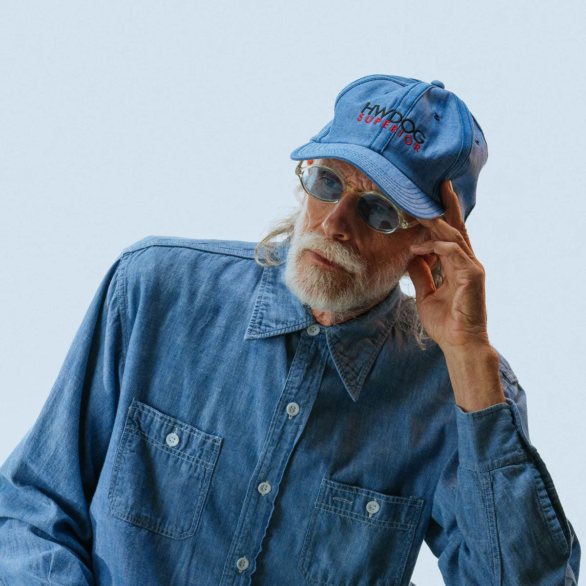 CHAMBRAY INSIDEOUT CAP - Black