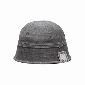 CHAMBRAY SAILOR HAT - Grey spring-straw-hat