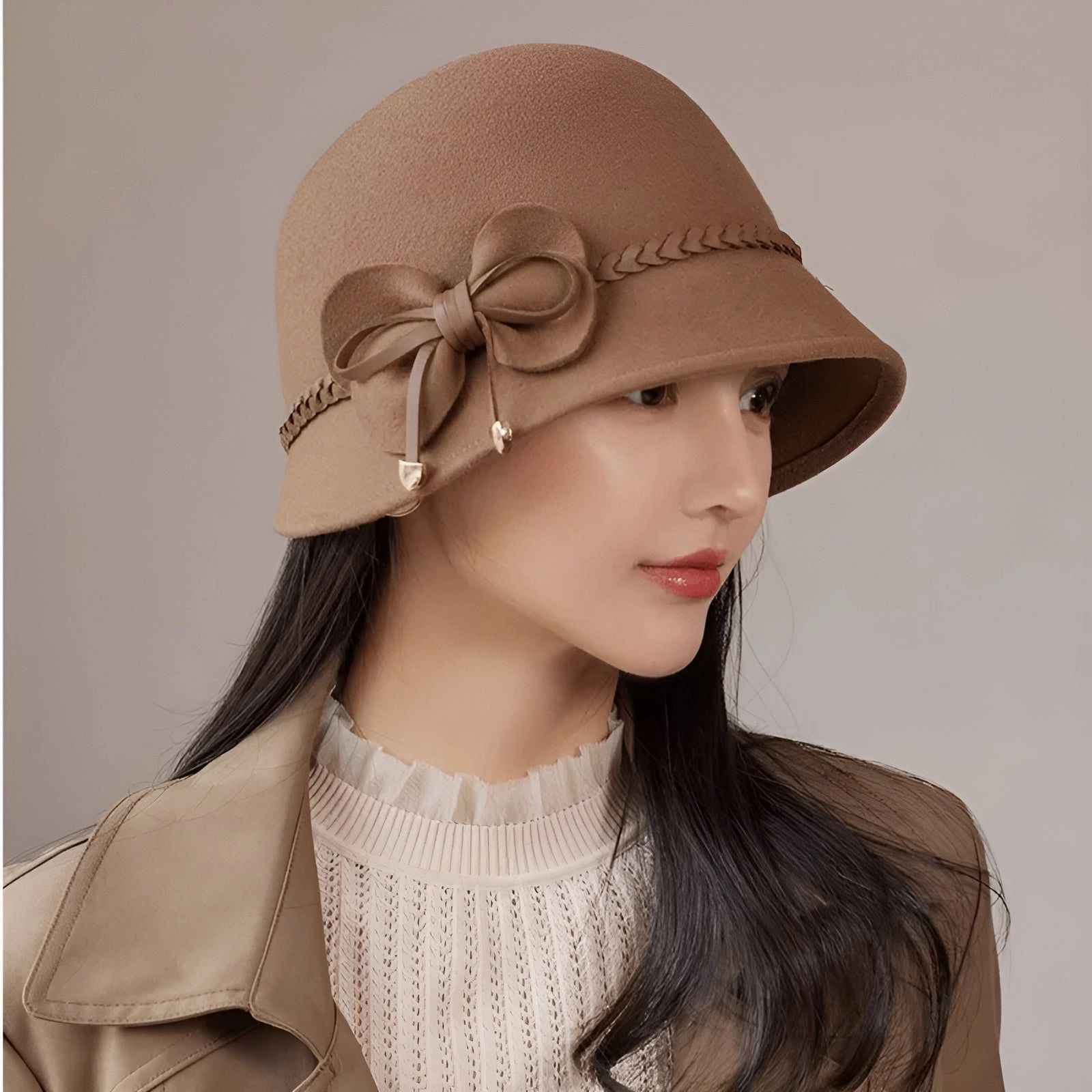Chapeau Cloche Melon en Laine Femme - Pimpant