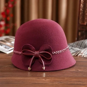 Chapeau Cloche Melon en Laine Femme - Pimpant spring-straw-hat