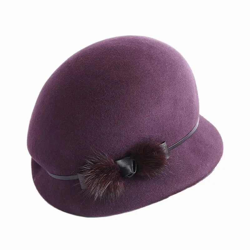 Chapeau Cloche Melon Femme 100% Laine