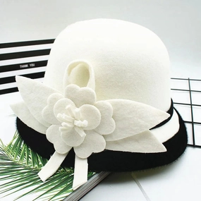 Chapeau Cloche Melon Femme Black&White spring-straw-hat