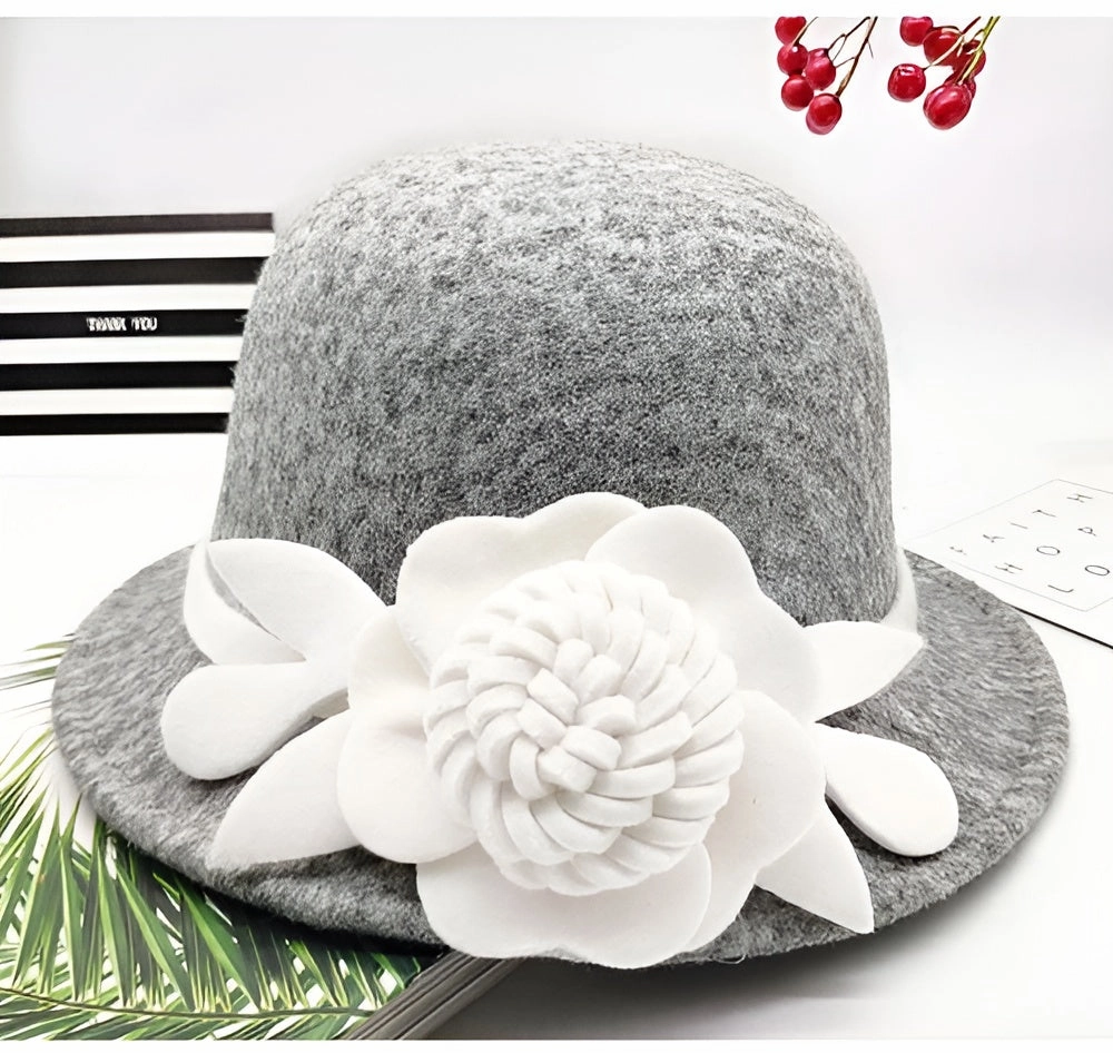 Chapeau Cloche Melon Femme Black&White