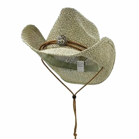 Chapeau Cowboy en Paille - CattlemanCrest spring-straw-hat