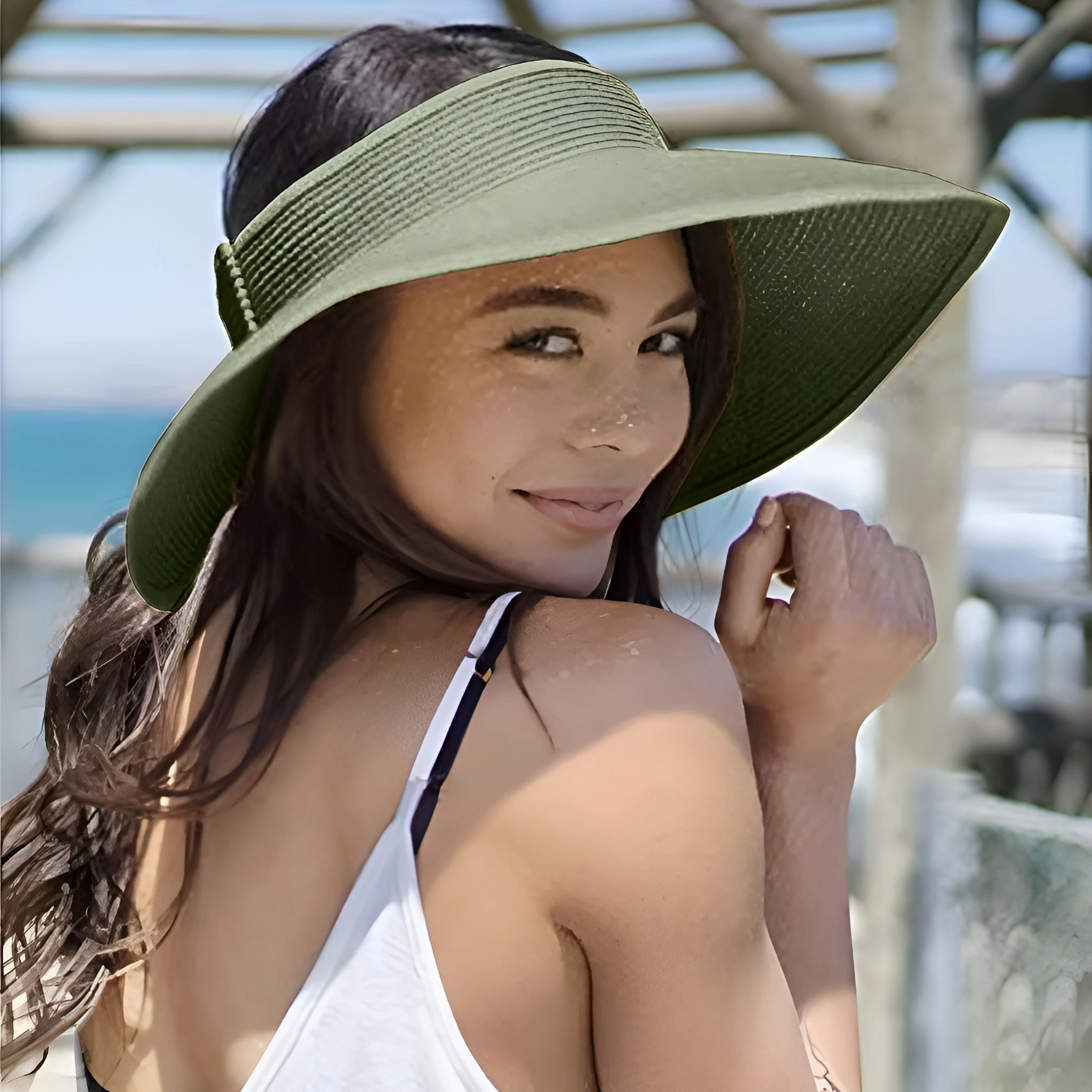 Chapeau de Paille  Bord Souple C Look Plage Dcontract