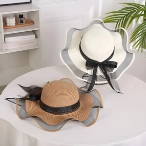 Chapeau de Paille Femme  Ruban - Poppy spring-straw-hat