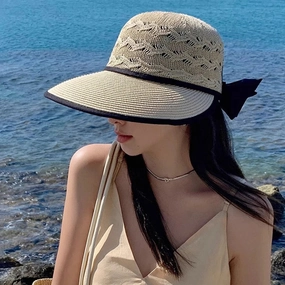 Chapeau de Paille Large Visire - Beachy spring-straw-hat