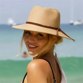 Chapeau de Paille Pliable - Braided spring-straw-hat