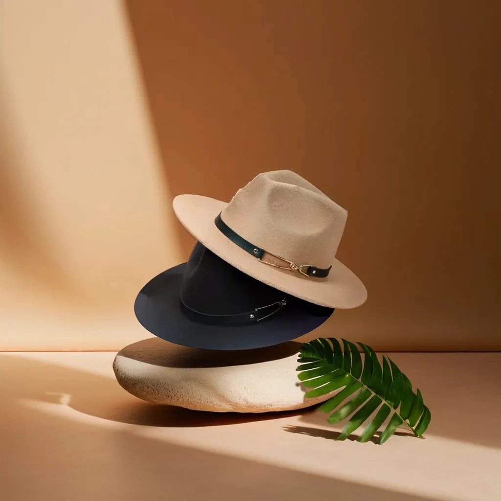 Chapeau Fedora Classy Chic Anneau Dor