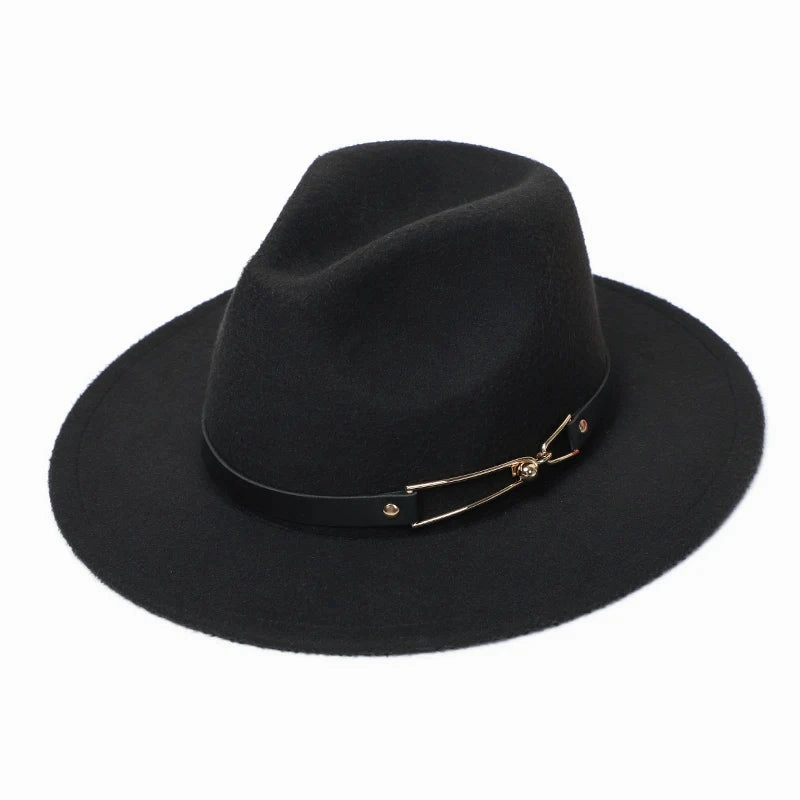 Chapeau Fedora Classy Chic Anneau Dor