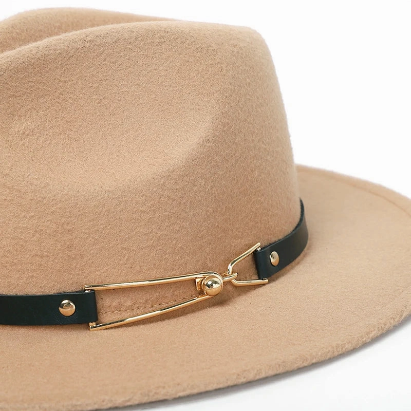 Chapeau Fedora Classy Chic Anneau Dor