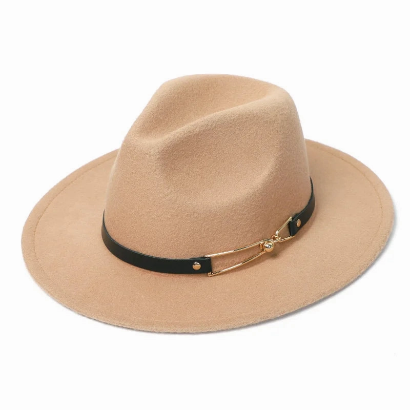 Chapeau Fedora Classy Chic Anneau Dor