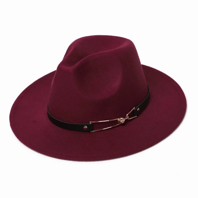 Chapeau Fedora Classy Chic Anneau Dor
