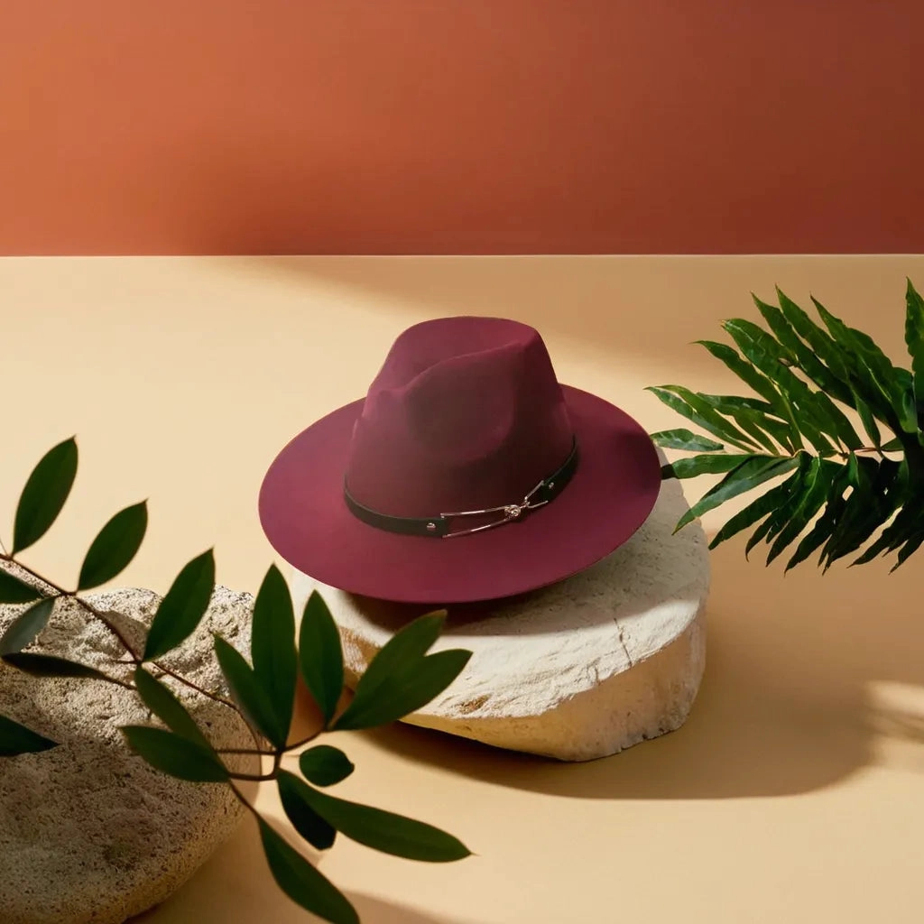 Chapeau Fedora Classy Chic Anneau Dor