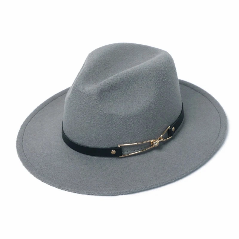 Chapeau Fedora Classy Chic Anneau Dor