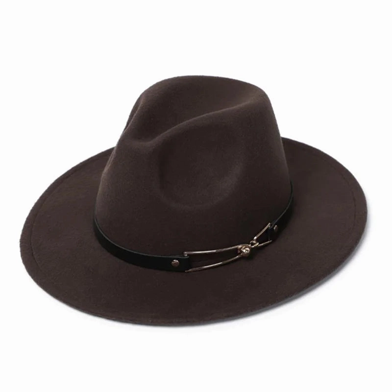 Chapeau Fedora Classy Chic Anneau Dor