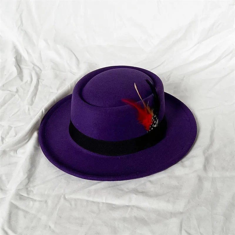 Chapeau Fedora Coton  Plume