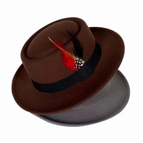 Chapeau Fedora Coton  Plume spring-straw-hat