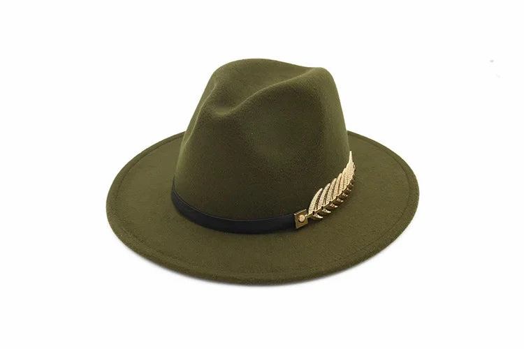 Chapeau Fedora Style British Plume