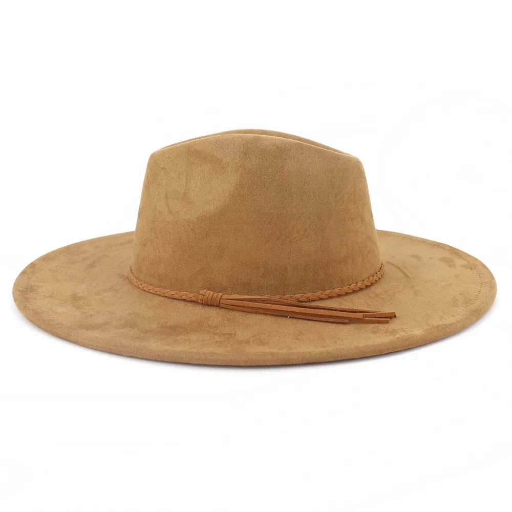 Chapeau Fedora Suede Classy spring-straw-hat