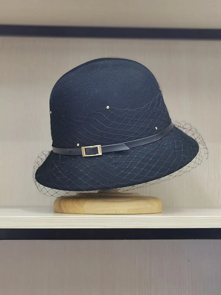 Chapeau Melon Cloche en Laine - Rtro