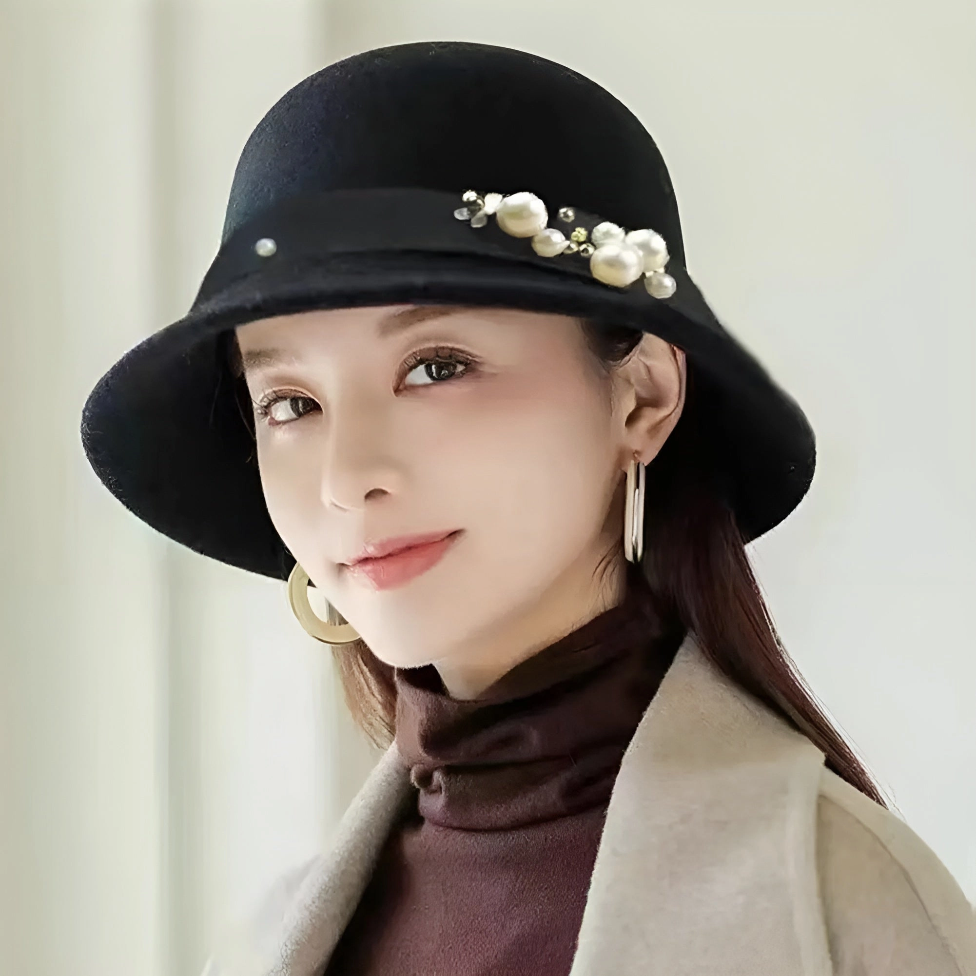 Chapeau Melon Cloche Femme - Perle spring-straw-hat