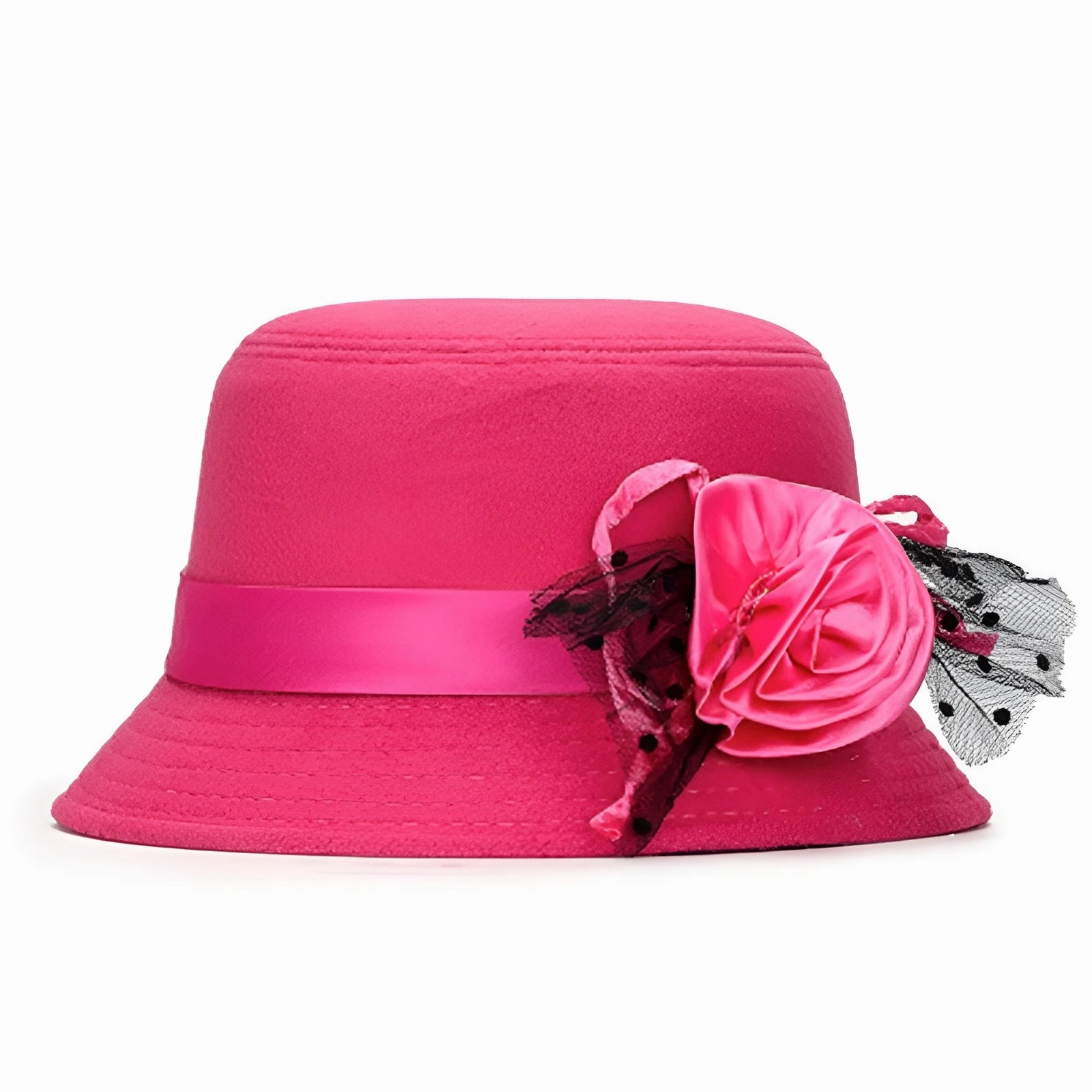 Chapeau Melon Cloche Femme Fleur