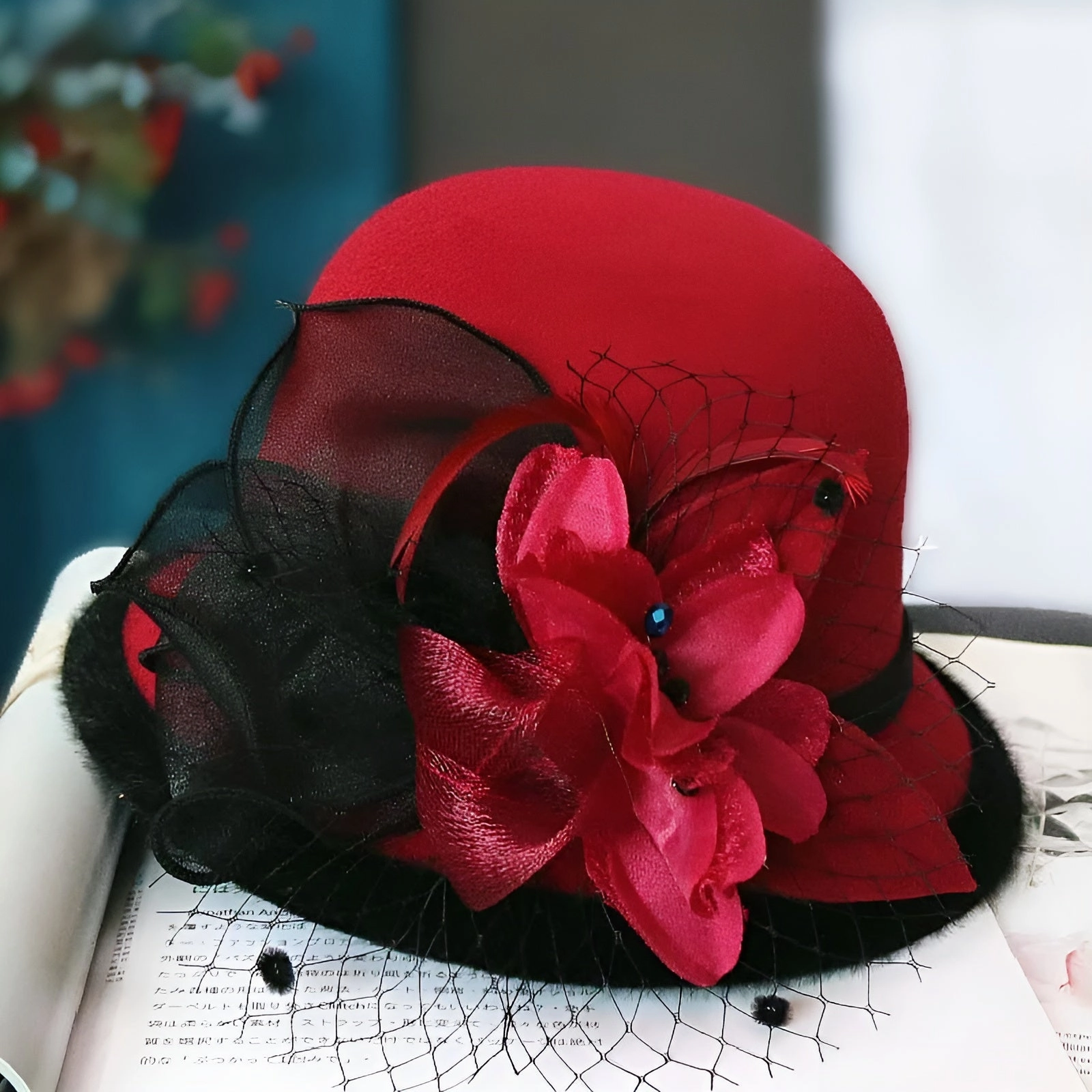 Chapeau Melon.Cloche Femme  Fleur